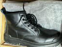 井迈【牛皮】真皮马丁靴男高帮皮鞋英伦中帮男士工装秋冬款黑色皮靴潮 黑色6孔中帮系带【四季款】 44 标准码 实拍图