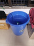 木野村大水桶塑料桶大号大容量带盖加厚食品级胶桶大白桶储水桶家用圆桶 蓝色（带盖） 150L桶口外径63高71cm 实拍图
