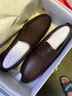 红蜻蜓男士休闲皮鞋舒适一脚蹬男士单鞋套脚鞋爸爸鞋懒人鞋WTA8640 棕色 42 实拍图
