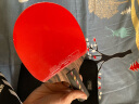 红双喜DHS狂飚五星乒乓球拍直拍碳素单拍双面反胶全能型R5006C带拍套 实拍图