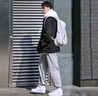 杉努裤子男士春夏季薄款休闲学生宽松大码运动束脚青少年卫长裤 K02灰色常规（松紧） L 实拍图