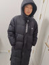 李宁（LI-NING）羽绒服男中长款运动服男女冬季新款连帽保暖防风加厚过膝羽绒服 标准黑（升级版加厚-羽绒服） XL 实拍图