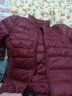 鸭鸭（YAYA）轻薄羽绒服女短款立领薄款秋冬保暖时尚休闲立领外套K 酒红色 M 160 实拍图