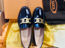 TOD'S【礼物】官方女士KATE皮革乐福鞋休闲鞋单鞋女鞋 黑色（偏大半码） 36.5 脚长23.6cm 实拍图