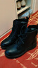 红蜻蜓高帮7孔马丁靴女靴子厚底增高加绒保暖棉靴女牛皮靴女 WTC434331C 实拍图
