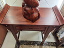 极美格 红木家具非洲花梨（学名：刺猬紫檀）实木条案供桌佛台家用玄关桌中式供台神台翘头案 神台128*40*86（翘头高90cm） 实拍图