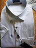 杉杉【液氨免烫】短袖衬衫男纯棉商务正装 白色暗纹（短） 43  实拍图
