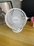 奥克斯小风扇小型宿舍办公室学生桌面上usb夹扇迷你床头电风扇充电夏天家用便携式电扇大风力风扇非静音 【6寸三档】4000毫安充插两用 实拍图