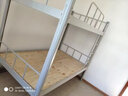 建耀铁艺床双层上下铺员工宿舍双层床校用寝室带护栏床架钢制床 白色究极厚150*200（送床板） 其他  2米 实拍图