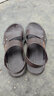回力凉鞋男士中老年爸爸夏季外穿沙滩高档新款厚底防滑耐穿凉拖鞋 棕色【EVA柔软不磨脚】 40 【标准码】 实拍图