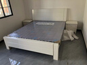 邻里江南全实木床1.5m1.8米2.2米双人床主卧大床现代简约中式白色婚床家具 加厚实木床+床头柜*2 1800*2000mm框架结构 实拍图