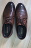 森达父亲礼物皮鞋男自营真皮牛皮上班商务正装男结婚鞋 棕色 40 实拍图