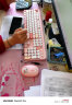 GEEZER Hello bear 无线复古朋克键鼠套装 可爱办公键鼠套装 鼠标 电脑键盘 笔记本键盘 粉色 晒单实拍图