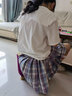 多妙屋女童JK套装儿童T恤夏装半身裙中大童学院风两件套薄66325白色140 实拍图