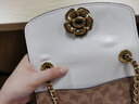 蔻驰（COACH）【同价618】女包 PARKER山茶花系列小号信封包帆布涂层配皮618 HOT-小号卡其配白34256B4HA 实拍图