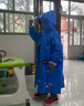 lemonkid儿童雨衣男童女宝宝雨披斗篷式小学生雨具 卡尔搞怪海盗鲨 L 实拍图