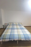 无印良品A类纯棉床上四件套100%全棉被套床单夏季双人床上用品床笠罩三 英伦蓝格【100%A类全棉裸睡】 床笠款 1.5m四件套/被套200x230 实拍图