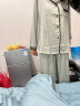 南极人冰丝睡衣女士性感蕾丝春夏季新品长袖薄款仿真丝衬衫女式可爱大码 NSXER-抹茶绿长袖蕾丝2104 M（85-105斤） 实拍图