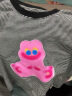 CHUU条纹T恤女2024春季新品青蛙印花小个子短款修身露脐长袖上衣 黑白条 均码 晒单实拍图