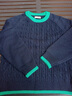 巴拉巴拉童装小童大童毛衣套头2025新款秋冬装打底衫男童女童撞色学院风潮 蓝绿色调00384 130 实拍图
