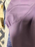 妤遇（YUUZYUUS） 品牌女装雪纺衬衫女2022新款优雅荷叶边气质七分袖时尚显瘦修身衬衣上衣 紫色 S 晒单实拍图