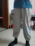 沼泽地裤子男冰丝薄款男士宽松潮流休闲裤青少年学生九分裤运动哈伦男裤 G109F68黑色(束脚) L 实拍图