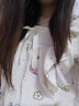 贞喜气睡衣女夏季 泡泡纱薄款甜美睡衣宽松可外穿家居服套头短袖套装 裤【m】建议155-160cm，80-100斤 实拍图