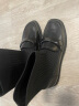 Bata瘦瘦靴女秋商场新款英伦学院风牛皮厚底乐福袜靴ALG46CZ3 黑色 36 晒单实拍图