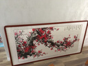 迅典梅花手绘国画中式梅开五福客厅装饰画喜上眉梢挂画沙发背景墙字画 梅开五福 实木带框83*163厘米 实拍图