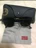 雷朋（RayBan）【时尚半框】RayBan雷朋太阳镜墨镜时尚半框高清男女款0RB3016F W0365黑色镜框绿色镜片尺寸55 实拍图