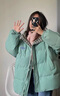 妃莉杋（FeiLiFan）羽绒棉服女2025新款冬季韩版宽松小个子加厚面包服学生棉衣棉袄女 绿色 S 建议80-100斤 实拍图