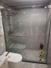 箭牌（ARROW）一字形双移门淋浴房浴室移门玻璃隔断定制干湿分离淋浴隔断不锈钢 1.5-1.59m 双移/4轨16轮【2099】 晒单实拍图