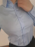 DGPZ衬衫女商务免烫抗皱正装显瘦打底衫女装衬衣通勤职业工作服Q023 浅蓝色长袖 L （105-115）斤 实拍图