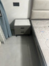 轻奢岩板床头柜卧室床头柜简约现代主卧家用储物收纳柜整装床边柜 浅灰色【实木款】双抽 48cm高 50cm宽*40cm厚 实拍图