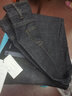 BORURZ秋冬季牛仔裤男宽松直筒加肥加大码弹力胖子休闲长裤子 黑色(常规款) 32适合(140-150)斤 实拍图