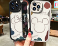 富界【迪士尼授权】苹果系列手机壳iPhone15Promax卡通14plus防摔17Air腕带16支架12小羊皮13 小胖妞紫色腕带款【X1801迪士尼】 iPhone 15 Pro Max 实拍图