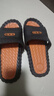 润华年  防滑韩版拖鞋男夏居家用浴室情侣男士凉拖鞋外穿 PVC-859-黑橙 40-41(适合39-40脚) 实拍图