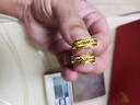 周大生黄金耳环女车花闪耀金耳钉足金耳饰经典繁花生日礼物送老婆 3.34g 实拍图