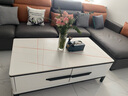 贝特森 茶几电视柜组合 现代简约轻奢岩板可伸缩家用中小户型客厅家具 1.3米茶几【6MM岩板】 雪山白【白色框架】 实拍图