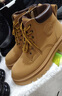 帕拉丁（PALLADIUM）新款保暖大黄靴子男休闲户外真皮马丁靴百搭高帮鞋男女同款工装靴 琥珀黄 36 实拍图