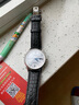 都仕顿 鳄鱼皮表带真皮男女适用天梭表带欧米茄浪琴表带爱宝时dw积家手表带阿玛尼西铁城CK精工通用表链 银扣蝴蝶扣-黑色黑线 23mm 实拍图