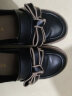 森达（SENDA）甜美乐福鞋女秋季新款商场同款时尚学院真皮厚底单鞋SKC01AA3 黑色 34 实拍图