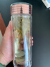 思宝（SIBAO） 德厚流光双层玻璃杯商务木质礼盒带茶隔商务办公室水杯礼品杯 德厚流光-280ml-玫瑰金 实拍图