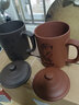 八玺（BAXI）宜兴手工紫砂杯带盖办公杯男士泡茶杯紫砂茶杯团购定制送爸爸 对杯·山水飞把紫泥清水泥-500ml 450ml 1个 买一得多/证书礼盒齐全 实拍图