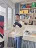 朗威拳击手套散打沙袋专用成人泰拳格斗搏击拳套男女儿童训练散打拳套 黑-儿童款（适用于身高1-1.5米） 实拍图