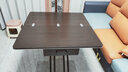 梦莎迪曼多功能岩板升降茶几桌一体式家用可变饭桌小户型客厅带储物空间 圆角90*45黑腿咖啡木纹+灰岩板 实拍图