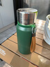 富光保温杯316内胆男女士水杯高颜值保温保冷杯提手便携户外水杯子 绿色 600ml 实拍图