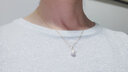 meluxe美奈 18K金海水珍珠项链南洋金珍珠吊坠锁骨链生日礼物送老婆 【丝绸金 8-8.5mm 配银链】 实拍图