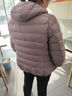 雪中羽皇轻薄羽绒服女连帽2025年秋冬新款休闲小个子白鸭绒保暖防寒外套 紫色 M (160) (80-95斤） 实拍图