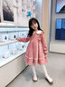 安妮优儿（Anneyol）女童连衣裙秋季2025新款秋装小女孩秋冬裙子儿童洋气女童装公主裙 粉色 100 实拍图